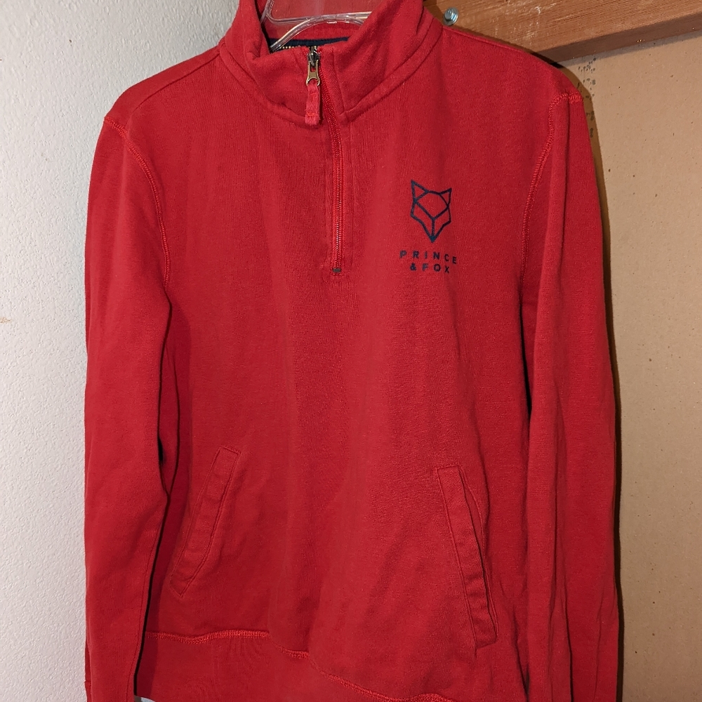 Prince & Fox 1/4 zip up sweater size medium